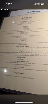 Menu photo 3 Bodega Malbec Toluca Lake, CA