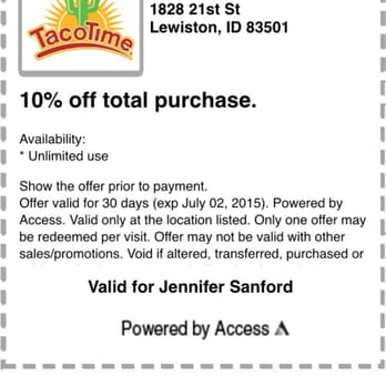 Taco Time - Notice they participate in this program, yet it was refused. - Mexican Near Me - Lewiston, Idaho Taco Time - Notice they participate in this program, yet it was refused. - Mexican Near Me - Lewiston, Idaho
