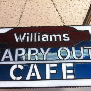 Williams Carry-Out Cafe & Catering - a stained sign - American Near Me - Slatington, Pennsylvania Williams Carry-Out Cafe & Catering - a stained sign - American Near Me - Slatington, Pennsylvania