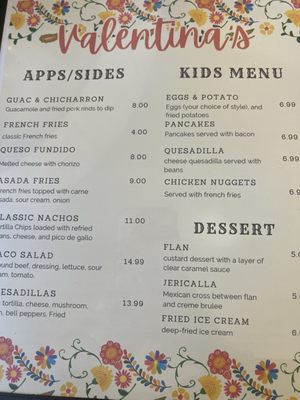 Menu photo 6 Valentina's Fairfield, CA