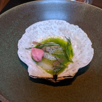 Sorrel - Hokkaido scallop - New American Near Me - San Francisco, California Sorrel - Hokkaido scallop - New American Near Me - San Francisco, California