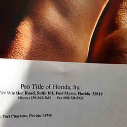 Pro Title of Florida - package just arrived, never had any communication with this firm.....wow