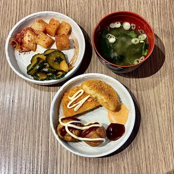 You Don Ya - Kimchi, radish kimchi, cucumber salad, Miso Soup, croquettes, Takoyaki - Japanese Near Me - Toronto, Ontario You Don Ya - Kimchi, radish kimchi, cucumber salad, Miso Soup, croquettes, Takoyaki - Japanese Near Me - Toronto, Ontario