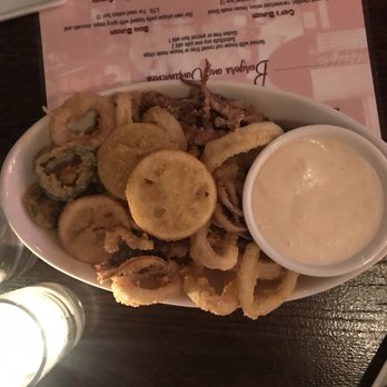 Fat Cat - Calamari "yes that's a fried lemon" - Cocktail Bars Near Me - Chicago, Illinois Fat Cat - Calamari "yes that's a fried lemon" - Cocktail Bars Near Me - Chicago, Illinois