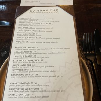 Barbareño - April 2024 Menu - New American Near Me - Santa Barbara, California Barbareño - April 2024 Menu - New American Near Me - Santa Barbara, California
