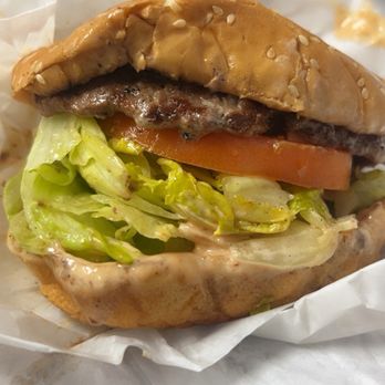 Hot Off the Grill - 1/4 cheese burger. - Burgers Near Me - Huntington Beach, California