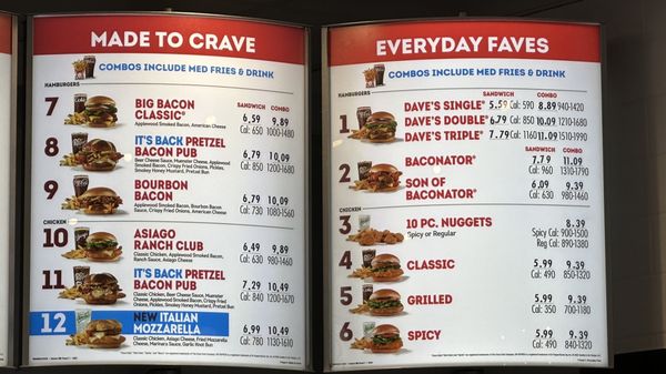 Menu photo 3 Wendy's Dublin, CA