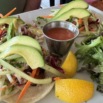 Plate 38 - Achiote Glazed Mahi Mahi Fish Tacos  $22 - New American Near Me - Pasadena, California