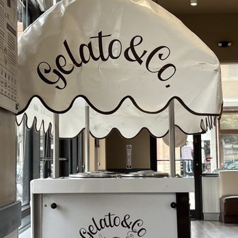 Gelato & Co - a gelato cart with a sign on it - Gelato Near Me - Katy, Texas Gelato & Co - a gelato cart with a sign on it - Gelato Near Me - Katy, Texas