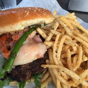 Yard House - The insider of the surf and turf burger. Look at all that lobster goodness! - New American Near Me - Dallas, Texas Yard House - The insider of the surf and turf burger. Look at all that lobster goodness! - New American Near Me - Dallas, Texas