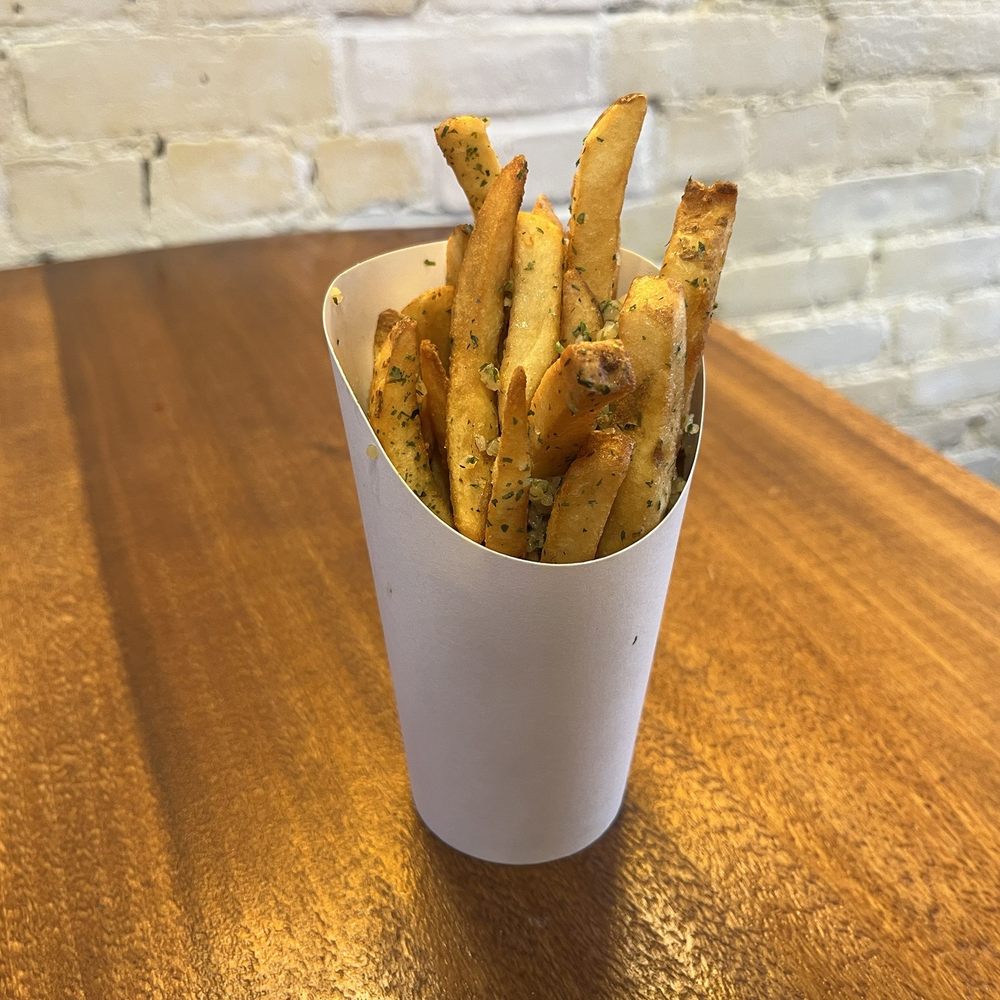 Bun Haus - Seaweed Garlic Fries - Burgers Near Me - New York, New York Bun Haus - Seaweed Garlic Fries - Burgers Near Me - New York, New York