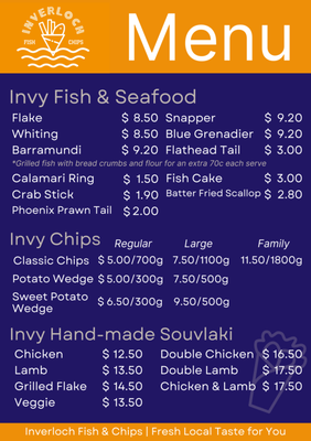 Menu photo 2 Inverloch Fish and Chips Inverloch, VIC