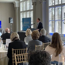 Perfect Vision & Sound - One of our A/V presentation systems for Governor Lamont at Riverview in Simsbury