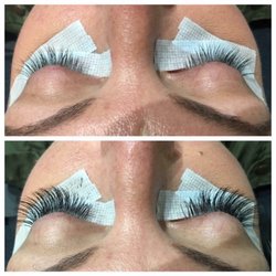 Eyelash Extensions & Hair By Mish - Before and after!