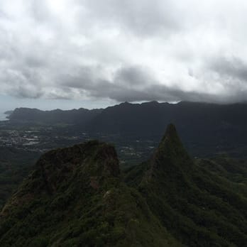 Olomana Hike - Peaks 2 and 3, as seen from peak 1 - Hiking Near Me - Kailua, Hawaii
