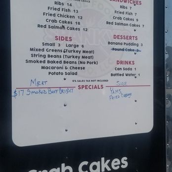 Spanky's BBQ - Menu. - Food Trucks Near Me - Grasonville, Maryland