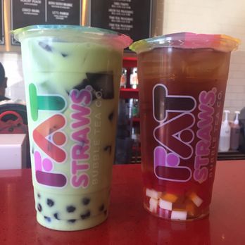 Fat Straws - Honey dew milk tea and lychee tea - Coffee & Tea Near Me - Dallas, Texas