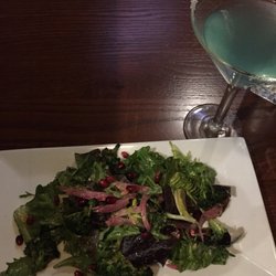 Cobblestone Zionsville - Grilled broccoli salad with pomegranate, pickled red onion and light dressing is just why I come here.... for a beautiful surprise.