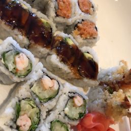 Boston roll, Shrimp tempura, crispy spicy tuna Boston roll, Shrimp tempura, crispy spicy tuna