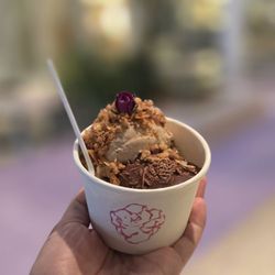Kinrose Creamery - Pistachio Konafa with Chocolate Shell and Walnut Baklava