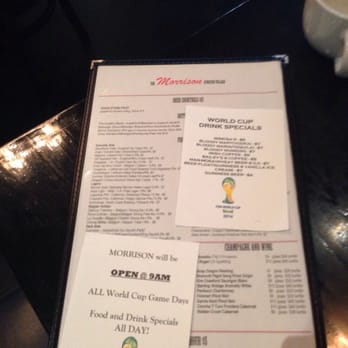Morrison - The World Cup Menu! - Gastropubs Near Me - Los Angeles, California