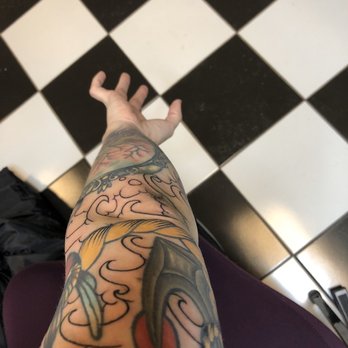 Shamrock Tattoo - When the spaces were being filled, the elbow was being worked on, etc - Tattoo Near Me - West Hartford, Connecticut Shamrock Tattoo - When the spaces were being filled, the elbow was being worked on, etc - Tattoo Near Me - West Hartford, Connecticut