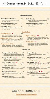 Menu photo 8 Nakagawa Japanese Restaurant Bothell, WA