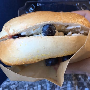 Coffee Nature - Cream cheese bagel with blueberries - Coffee & Tea Near Me - Costa Mesa, California Coffee Nature - Cream cheese bagel with blueberries - Coffee & Tea Near Me - Costa Mesa, California