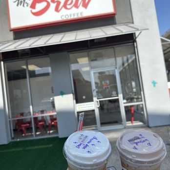 Mr Brew Coffee - drinks with cute motivation lids - Coffee & Tea Near Me - Austin, Texas