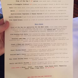 The Church Bar and Restaurant - Menu