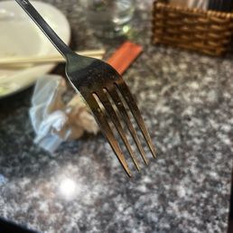 Unwashed fork Unwashed fork