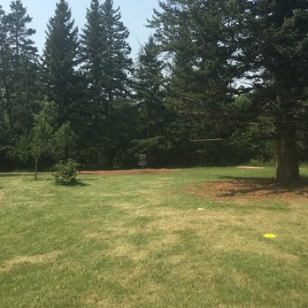 Baker Park - One of the disc golf baskets - Parks Near Me - Calgary, Alberta Baker Park - One of the disc golf baskets - Parks Near Me - Calgary, Alberta