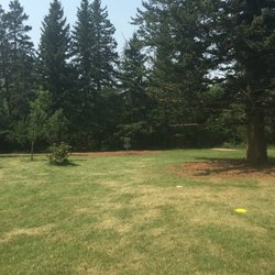 Baker Park - One of the disc golf baskets