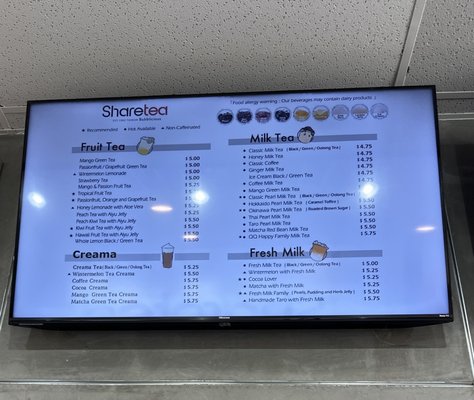 Menu photo 2 Sharetea Sugar Land, TX