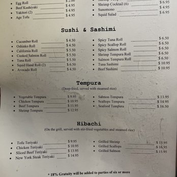 Mr Tokyo - Main menu - Japanese Near Me - Albuquerque, New Mexico