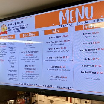 Lola's Cafe - December 2022 - Latin American Near Me - Fort Wayne, Indiana Lola's Cafe - December 2022 - Latin American Near Me - Fort Wayne, Indiana