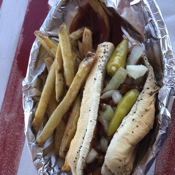 Dazzo's Dog House - Chili dog with everything (except cheese sauce) and THE best fries ever. - Hot Dogs Near Me - Glendale, Arizona