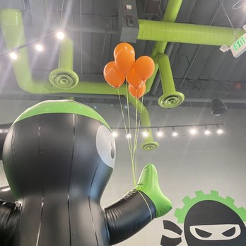 Ninja Factory - The owner is so involved and proud of his small business! He even climbed up to put up these balloons while we were there. - Indoor Playcenter Near Me - Chula Vista, California Ninja Factory - The owner is so involved and proud of his small business! He even climbed up to put up these balloons while we were there. - Indoor Playcenter Near Me - Chula Vista, California