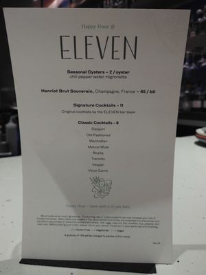 Menu photo 1 Eleven Honolulu, HI