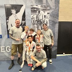 Gracie Barra Costa Mesa - Coach Jason, Coach Aiden, Professor Mike and our competitors