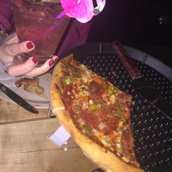 Happy Camper - Pink flamingo and the Chris pizza - Pizza Near Me - Chicago, Illinois