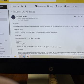 Deluxe Lifecote - Email from Jennifer. - Painters Near Me - Los Angeles, California