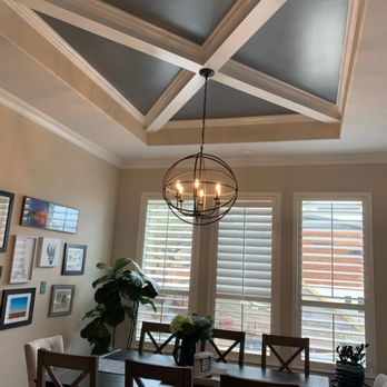 Innosaw - X brace beams built and installed above a kitchen table - Cabinetry Near Me