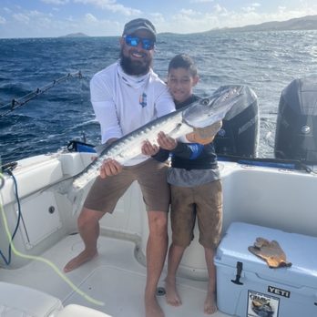 Down South Charters - Capt Randy and Xavier's first catch - Fishing Near Me - St. Croix, Virgin Islands Down South Charters - Capt Randy and Xavier's first catch - Fishing Near Me - St. Croix, Virgin Islands
