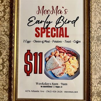 MeeMa’s - **8-9am Weekdays** - Breakfast & Brunch Near Me - Long Beach, California