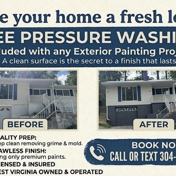 Brogan Painting - Give Your Home a Fresh Look!
Spring Special - Painters Near Me - Charleston, West Virginia Brogan Painting - Give Your Home a Fresh Look!
Spring Special - Painters Near Me - Charleston, West Virginia