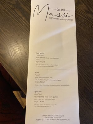 Menu photo 1 Cucina Massi Frederick, MD