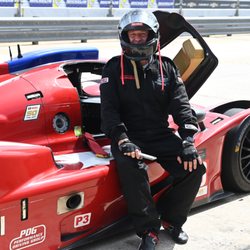 Michael Lange and Lange Eye Institute - Dr Michael Lange optometrist and race car driver on LMP3 Prototype before heading out on track