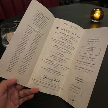 Stubborn Seed - Winter Tasting Menu (April 2025) - New American Near Me - Las Vegas, Nevada Stubborn Seed - Winter Tasting Menu (April 2025) - New American Near Me - Las Vegas, Nevada