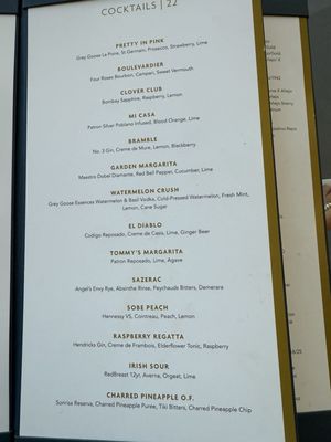 Menu photo 2 Bleau Bar Miami Beach, FL